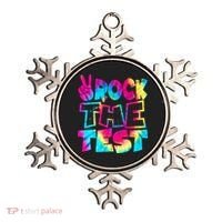 Retro Tie Dye Rock The Test Ornament thumb 0