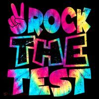 Retro Tie Dye Rock The Test Ornament thumb 1