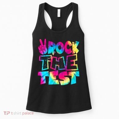 Retro Tie Dye Rock The Test Women's Tank Top