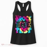 Retro Tie Dye Rock The Test Women's Tank Top thumb 0