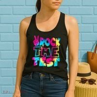 Retro Tie Dye Rock The Test Women's Tank Top thumb 2