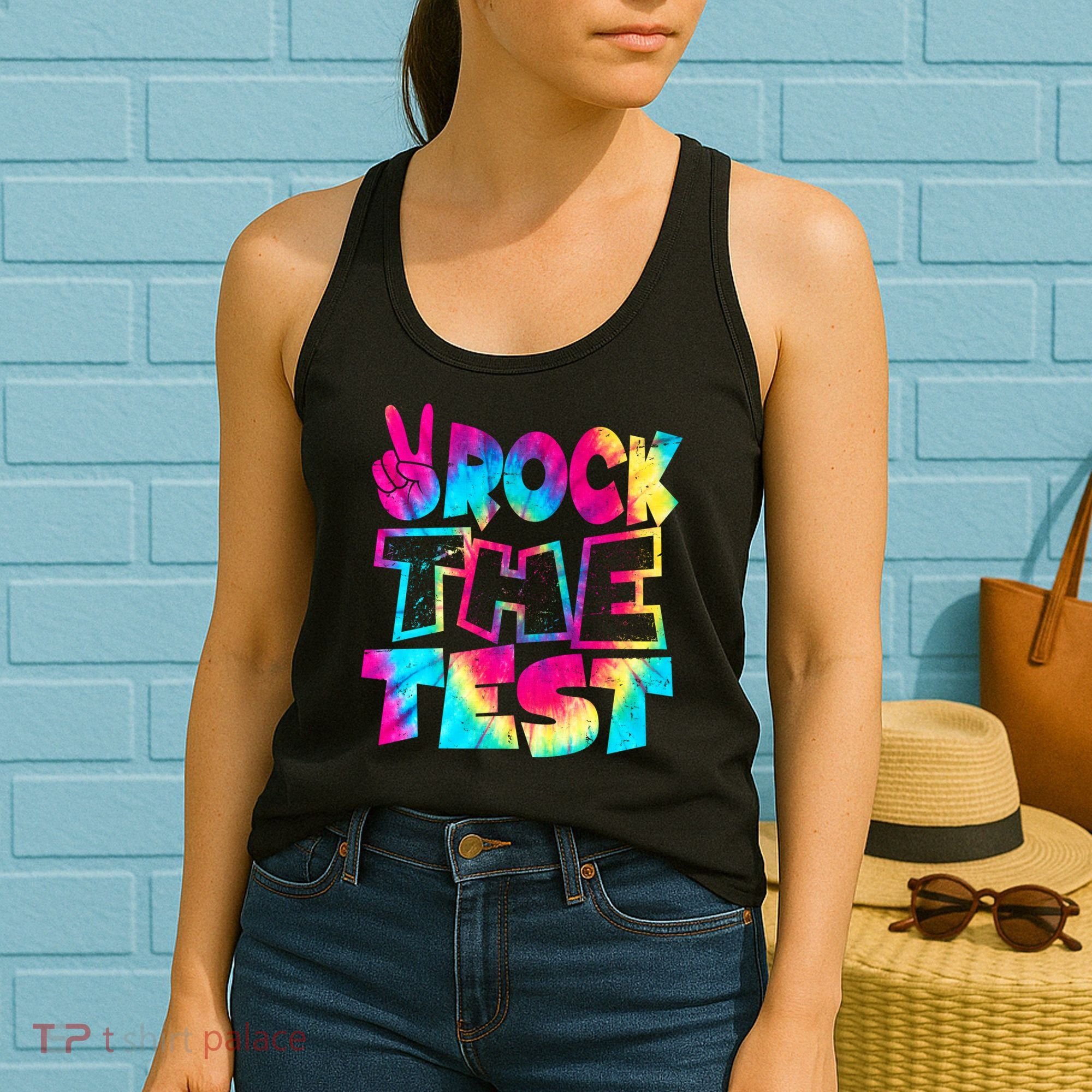 Retro Tie Dye Rock The Test Women's Tank Top