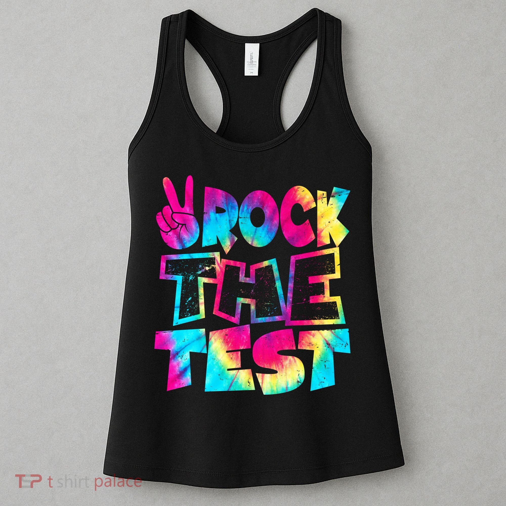 Retro Tie Dye Rock The Test Women's Tank Top