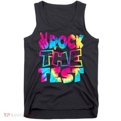 Retro Tie Dye Rock The Test Tank Top
