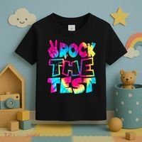 Retro Tie Dye Rock The Test Toddler T-Shirt thumb 3