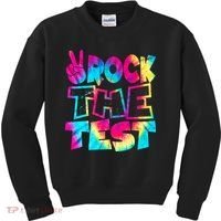 Retro Tie Dye Rock The Test Kids Sweatshirt thumb 0