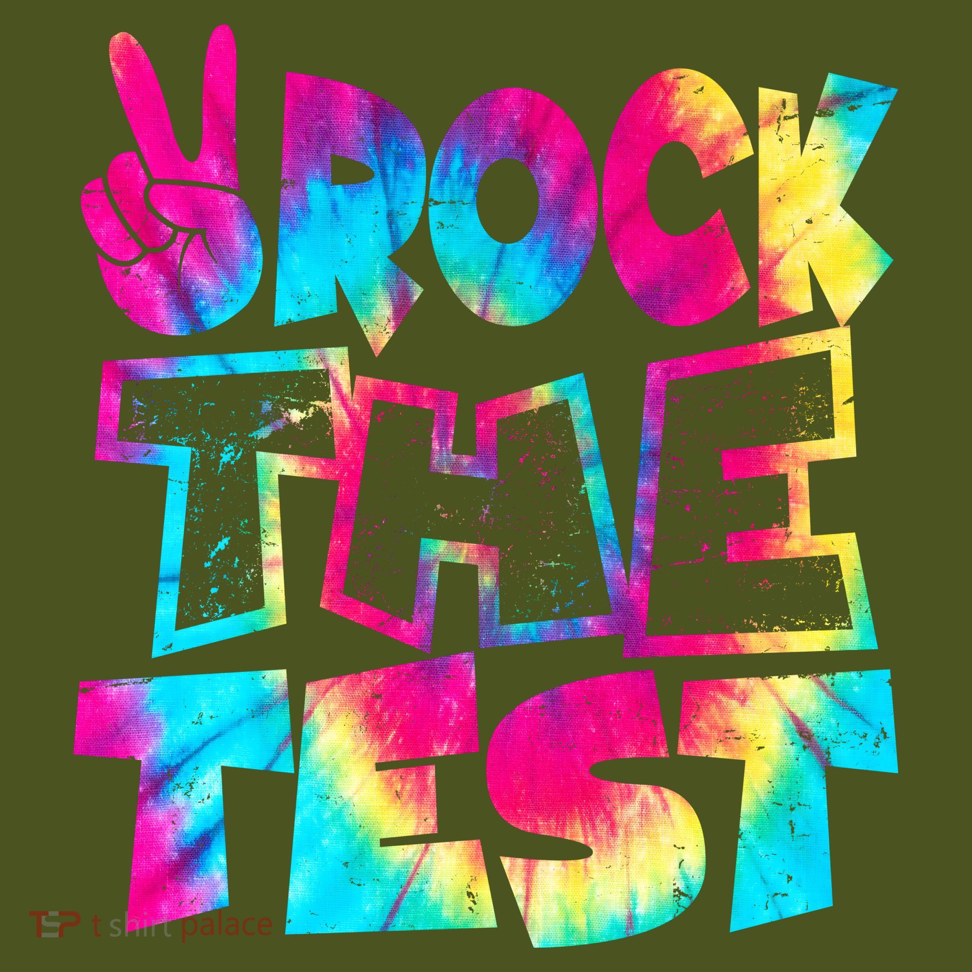 Retro Tie Dye Rock The Test Long Sleeve Shirt