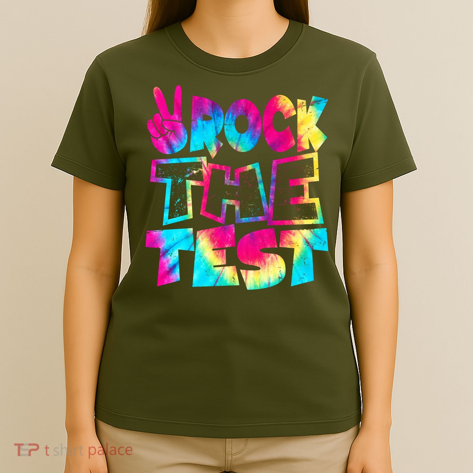 Retro Tie Dye Rock The Test T-Shirt