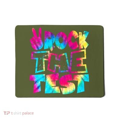 Retro Tie Dye Rock The Test Mousepad