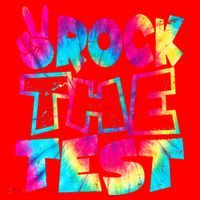 Retro Tie Dye Rock The Test Santa Hat thumb 1