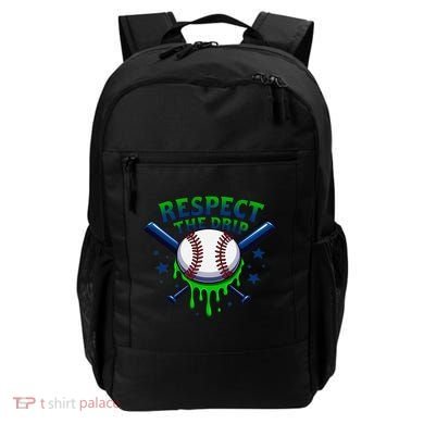 Respect The Drip Baseball Home Plate Ice Cream Dripping Backpack
