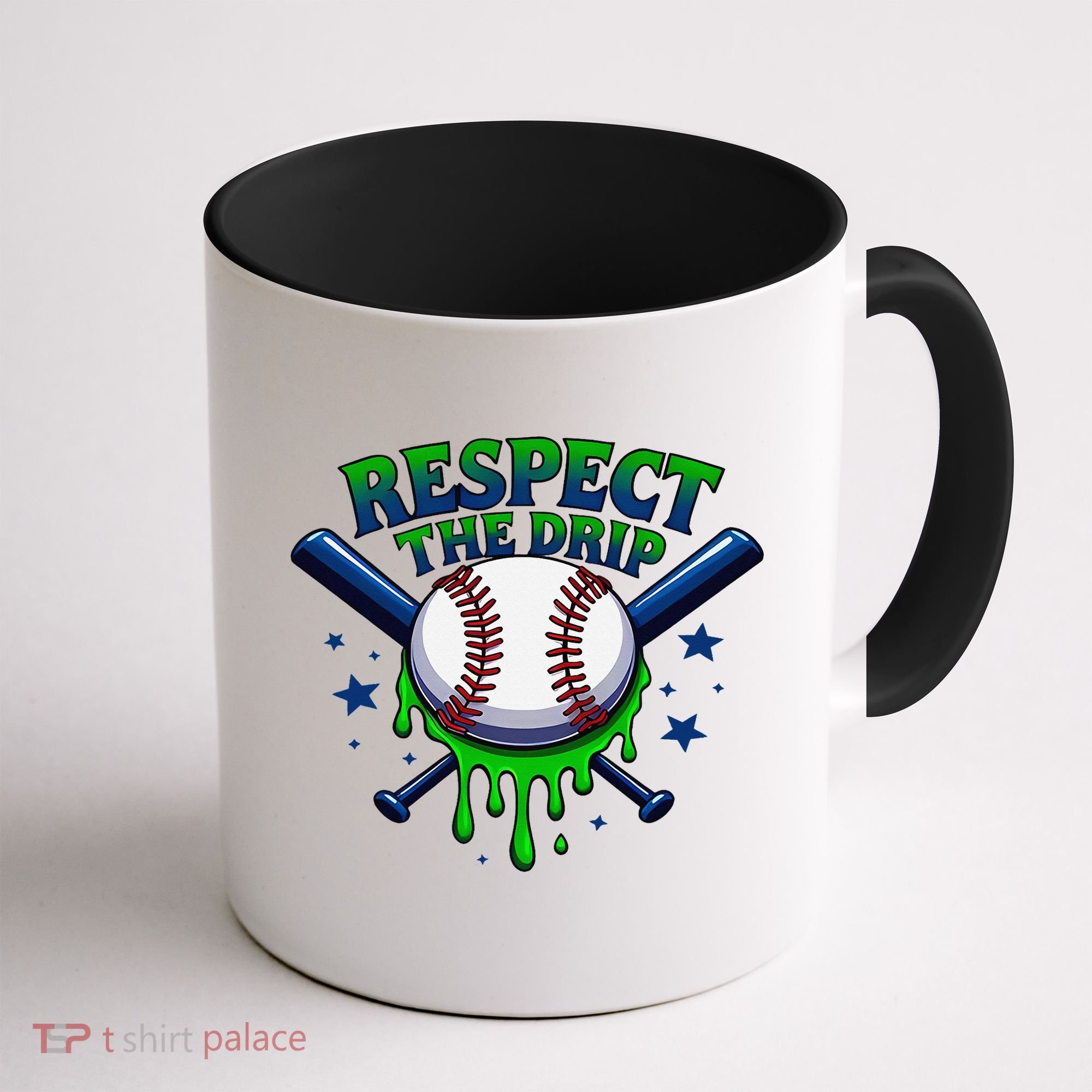 Respect The Drip Baseball Home Plate Ice Cream Dripping Coffee Mug