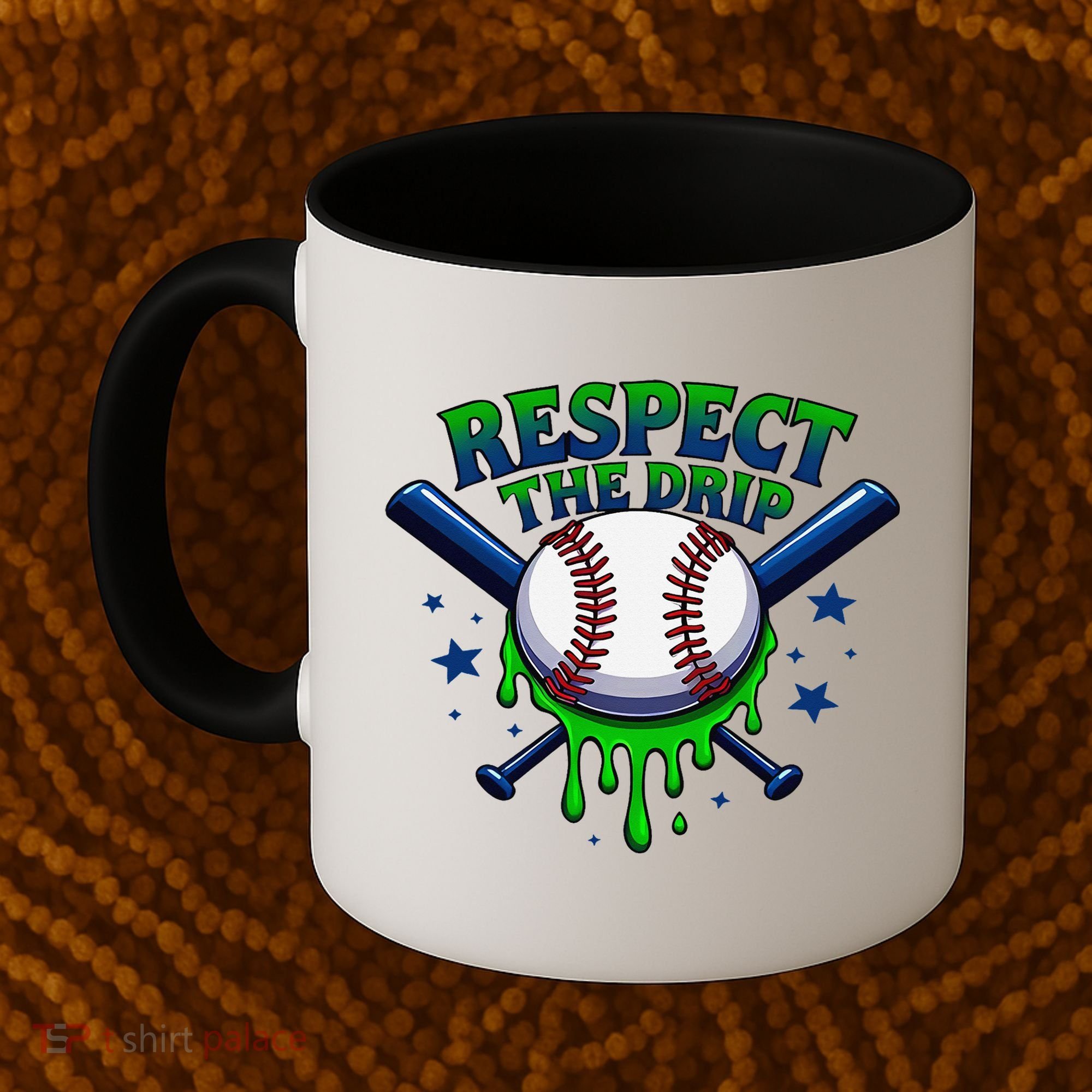 Respect The Drip Baseball Home Plate Ice Cream Dripping Coffee Mug