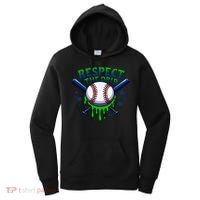 Respect The Drip Baseball Home Plate Ice Cream Dripping Women's Hoodie thumb 0