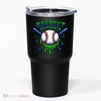 Respect The Drip Baseball Home Plate Ice Cream Dripping Tumbler thumb 0