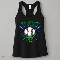 Respect The Drip Baseball Home Plate Ice Cream Dripping Women's Tank Top thumb 3