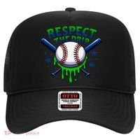Respect The Drip Baseball Home Plate Ice Cream Dripping Hat thumb 0