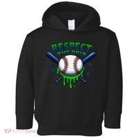 Respect The Drip Baseball Home Plate Ice Cream Dripping Toddler Hoodie thumb 0
