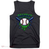 Respect The Drip Baseball Home Plate Ice Cream Dripping Tank Top thumb 0