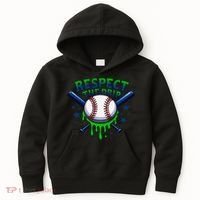 Respect The Drip Baseball Home Plate Ice Cream Dripping Kids Hoodie thumb 0