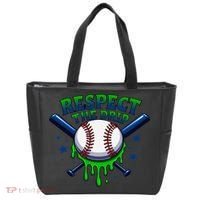 Respect The Drip Baseball Home Plate Ice Cream Dripping Tote Bag thumb 0