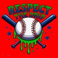 Respect The Drip Baseball Home Plate Ice Cream Dripping Santa Hat thumb 1