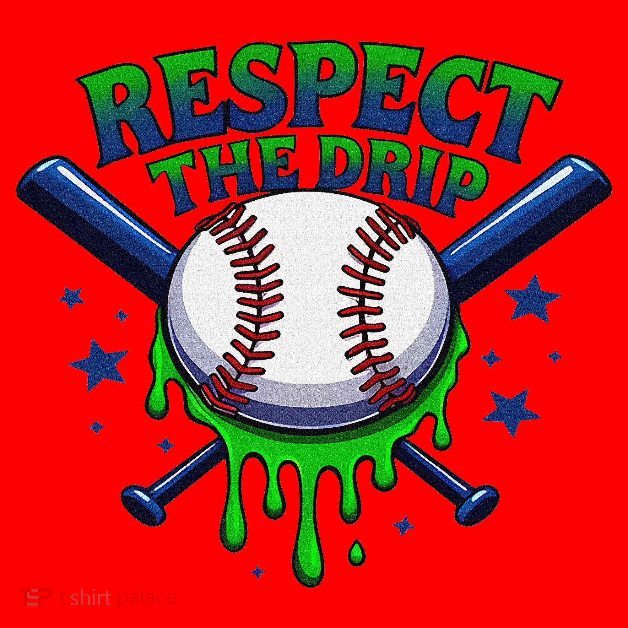Respect The Drip Baseball Home Plate Ice Cream Dripping Santa Hat