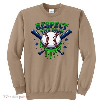 Respect The Drip Baseball Home Plate Ice Cream Dripping Sweatshirt