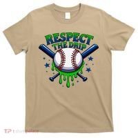 Respect The Drip Baseball Home Plate Ice Cream Dripping T-Shirt thumb 0
