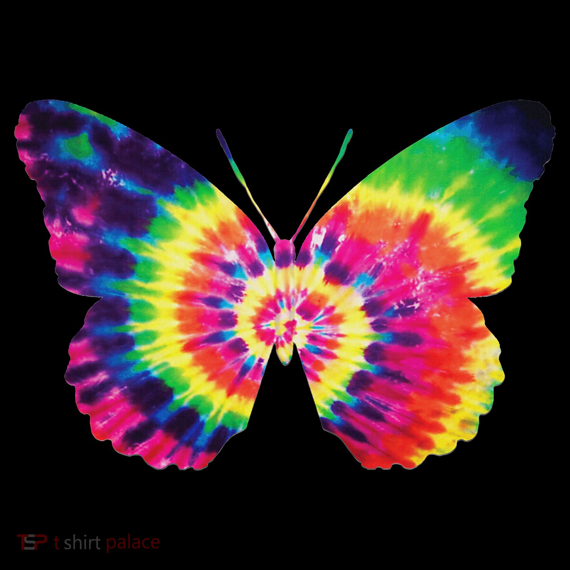 Rainbow Tie Dye Butterfly Tye Die Look Cool Sweatshirt