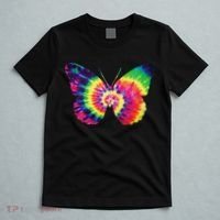 Rainbow Tie Dye Butterfly Tye Die Look Cool T-Shirt thumb 5