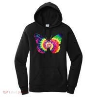 Rainbow Tie Dye Butterfly Tye Die Look Cool Women's Hoodie thumb 0