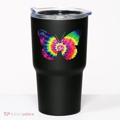 Rainbow Tie Dye Butterfly Tye Die Look Cool Tumbler