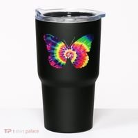 Rainbow Tie Dye Butterfly Tye Die Look Cool Tumbler thumb 0