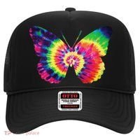 Rainbow Tie Dye Butterfly Tye Die Look Cool Hat thumb 0
