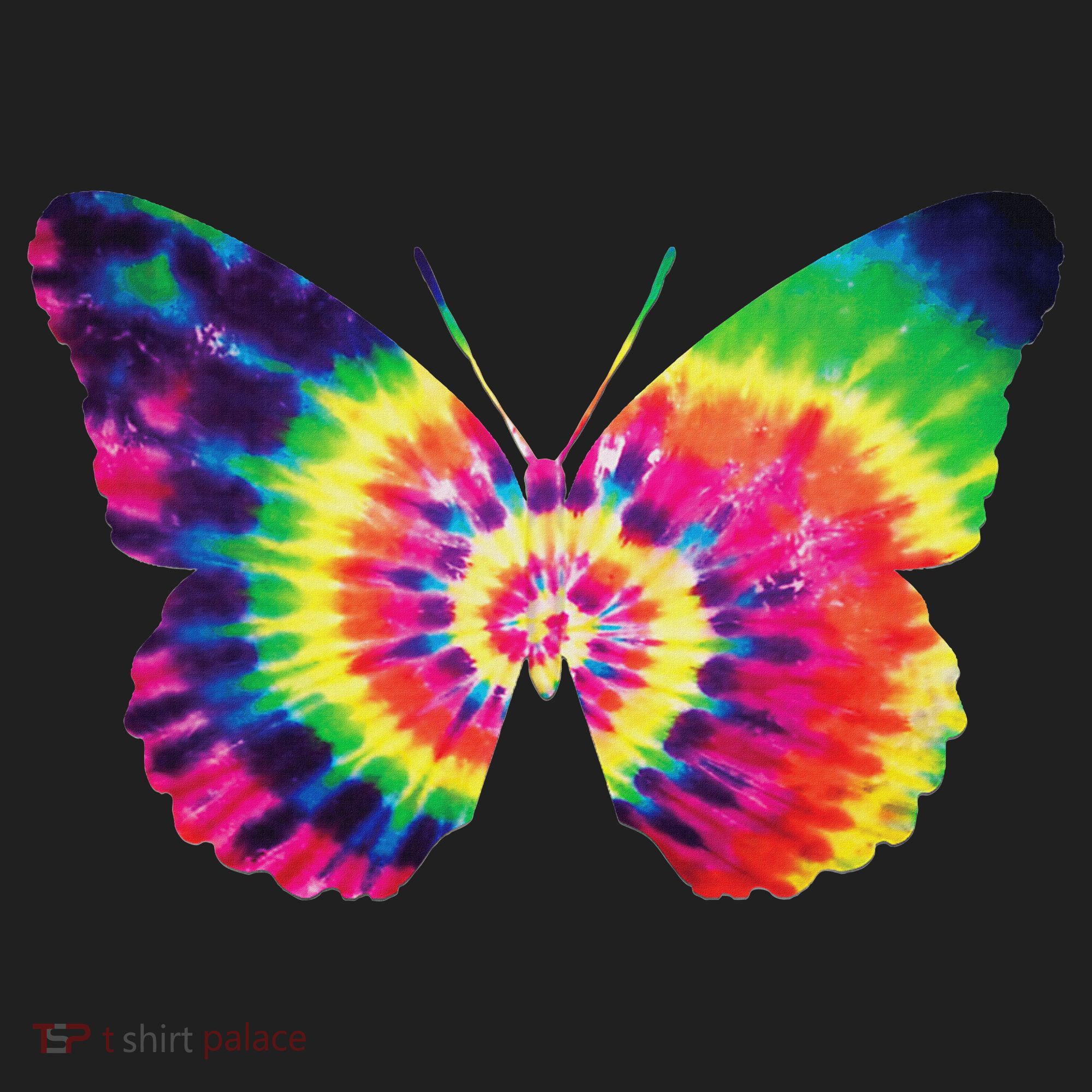 Rainbow Tie Dye Butterfly Tye Die Look Cool Hat