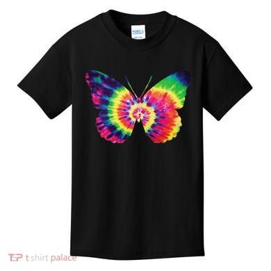 Rainbow Tie Dye Butterfly Tye Die Look Cool Kids T-Shirt