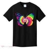 Rainbow Tie Dye Butterfly Tye Die Look Cool Kids T-Shirt thumb 0