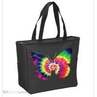 Rainbow Tie Dye Butterfly Tye Die Look Cool Tote Bag thumb 2