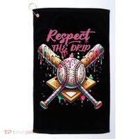 Respect The Drip Ice Cream Dripping Golf Towel thumb 0