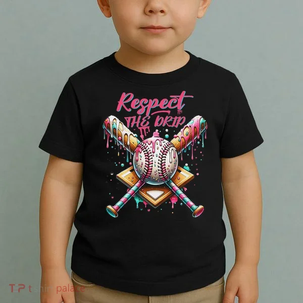 Respect The Drip Ice Cream Dripping Toddler T-Shirt