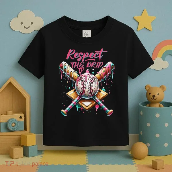Respect The Drip Ice Cream Dripping Toddler T-Shirt