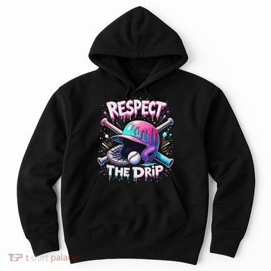 Respect The Drip Baseball Ice Cream Drip Vibes Squad Hoodie