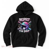 Respect The Drip Baseball Ice Cream Drip Vibes Squad Hoodie thumb 0