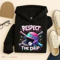 Respect The Drip Baseball Ice Cream Drip Vibes Squad Hoodie thumb 4