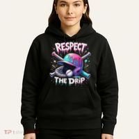 Respect The Drip Baseball Ice Cream Drip Vibes Squad Hoodie thumb 5