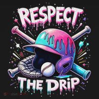 Respect The Drip Baseball Ice Cream Drip Vibes Squad Long Sleeve Shirt thumb 2