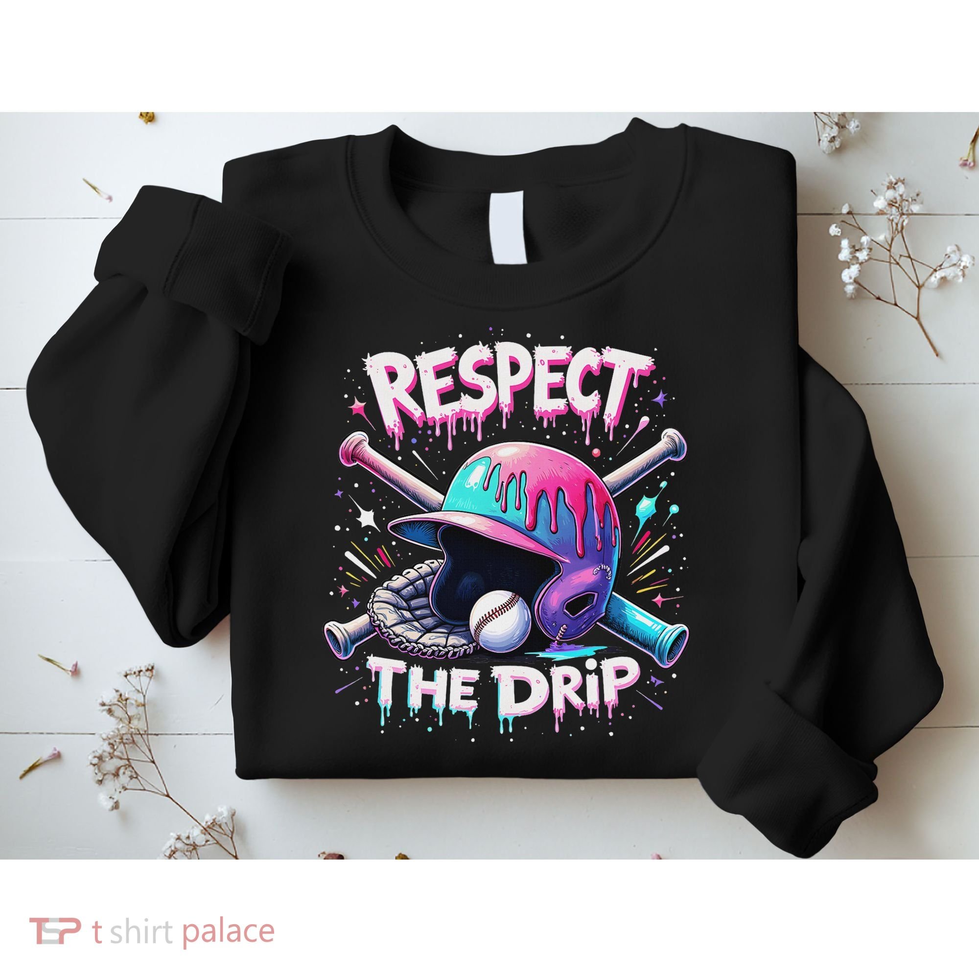 Respect The Drip Baseball Ice Cream Drip Vibes Squad Sweatshirt