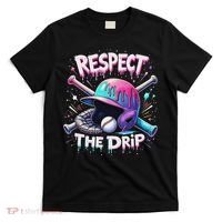 Respect The Drip Baseball Ice Cream Drip Vibes Squad T-Shirt thumb 0