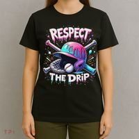 Respect The Drip Baseball Ice Cream Drip Vibes Squad T-Shirt thumb 4